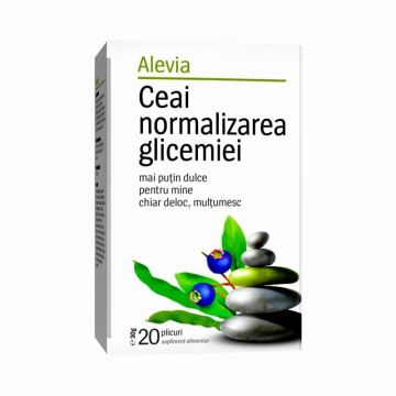 Ceai normalizarea glicemiei, 20 plicuri, Alevia