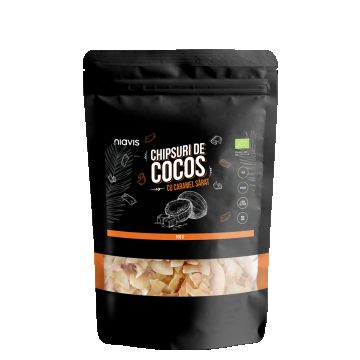 Chipsuri de cocos cu caramel sarat Eco, 100g, Niavis