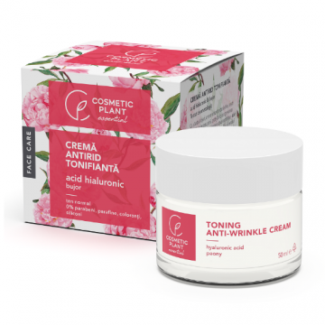 Cosmetic Plant Crema antirid tonifianta cu acid hialuronic si extract de bujor - 50ml
