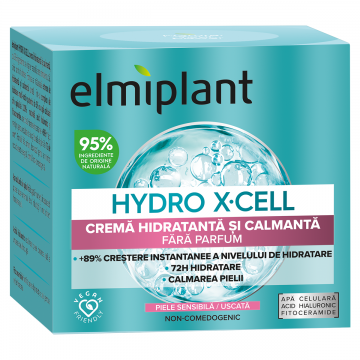 Crema de zi pentru ten sensibil/uscat Hydro X-Cell, 50ml, Elmiplant