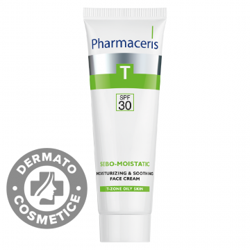 Crema intensiv hidratanta SPF30 Sebo-Moistatic T, 50ml, Pharmaceris