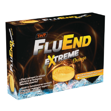 FluEnd Extreme cu aroma de portocale, 16 comprimate, Sun Wave Pharma