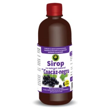 hypericum sirop coacaz negru fara zahar 500ml