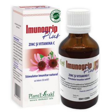 Imunogrip Plus Zinc si Vitamina C, 50ml, Plant Extrakt