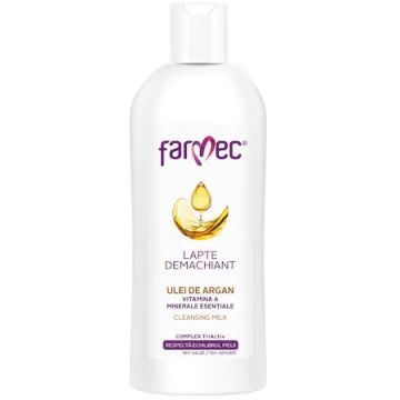 Lapte demachiant cu Ulei de Argan, 150ml, Farmec