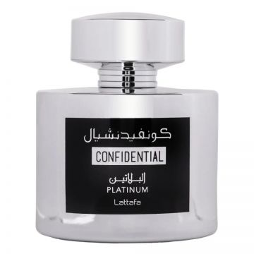 Lattafa Perfumes Confidential Platinum Apa de Parfum, Barbati, 100ml (Concentratie: Apa de Parfum, Gramaj: 100 ml)