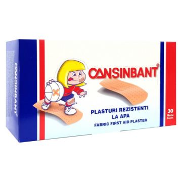 Plasturi rezistenti la apa cu rivanol, 30x10 plasturi, Cansin