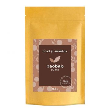 Pudra de baobab bio, 125g, Crud si sanatos