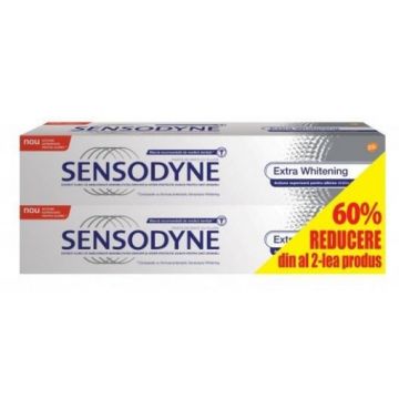 Sensodyne pasta de dinti Extra Whitening - 100ml (duo pack -60% reducere la al doilea produs)