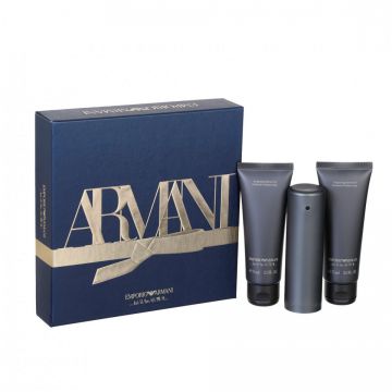 Set cadou Giorgio Armani: Emporio Armani, Apa de Toaleta For Men, 50 ml + Gel de dus Emporio Armani, 2 x 75 ml