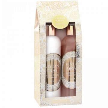 Set cadou Vivian Gray Romance Vanilla & Patchouli, Gel de dus, 250 ml + Lotiune de corp, 250 ml