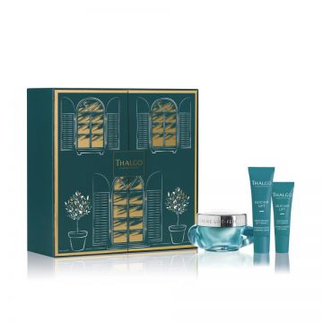 Set pentru ten matur Thalgo Silicium Marine, Anti-Wrinkle Crema 50 ml, Ser 30 ml, Crema de ochi 10 ml