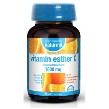 Vitamina C Ester, 1000 mg, 60 tablete, Naturmil