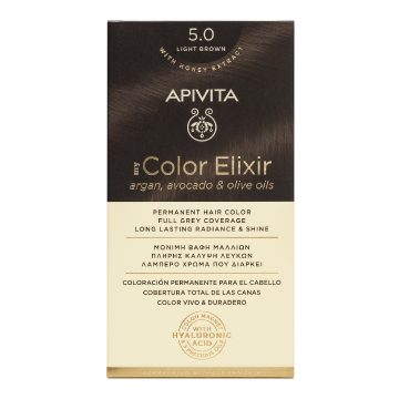 Vopsea de par My Color Elixir, Light Brown N5.0, 155 ml, Apivita
