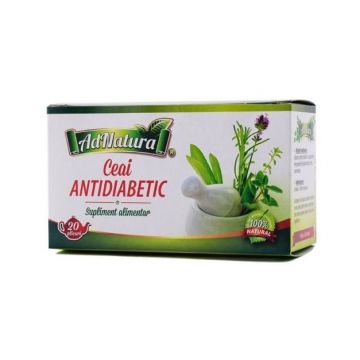 Ceai antidiabetic, 20 plicuri, AdNatura