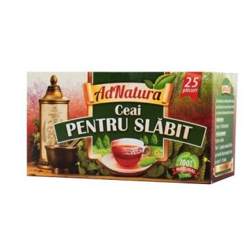 Ceai pentru slabit, 25 plicuri, AdNatura