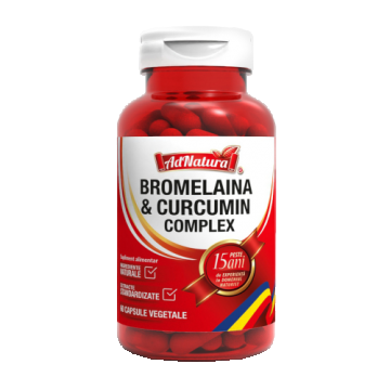 Complex de Bromelaina si Curcumin, 60 capsule, AdNatura