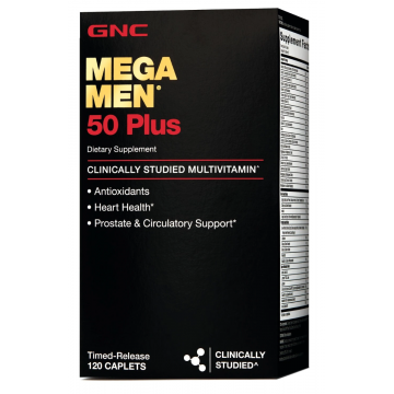 Complex de multivitamine pentru barbati Mega Men 50 Plus, 120 tablete, GNC