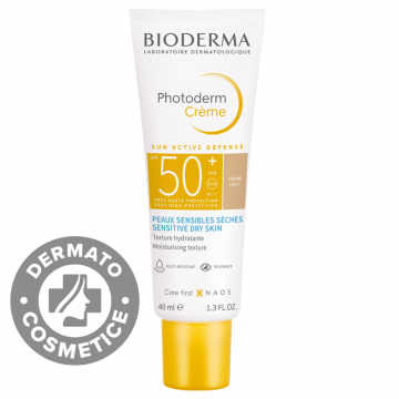 Crema lejera cu SPF50+ Claire Aquafluide, 40ml, Bioderma