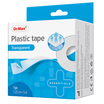 Dr.Max Plastic tape transparent 1,25cm x 5m, 1 bucata