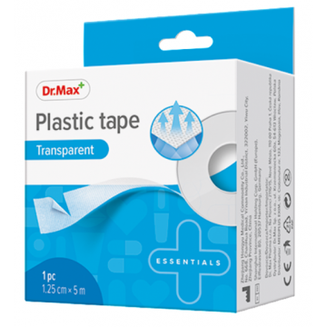 Dr. Max Plastic tape transparent 1,25cm x 5m, 1 bucata