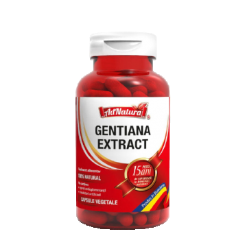 Extract de gentiana, 60 capsule, AdNatura