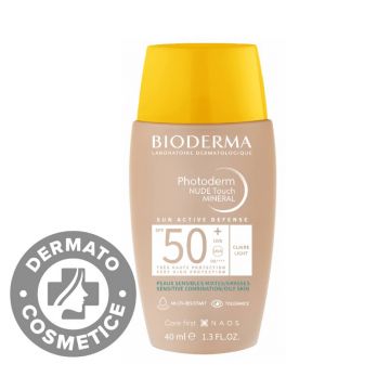 Fluid Nude Touch Mineral pentru ten deschis SPF50+ Photoderm, 40ml, Bioderma