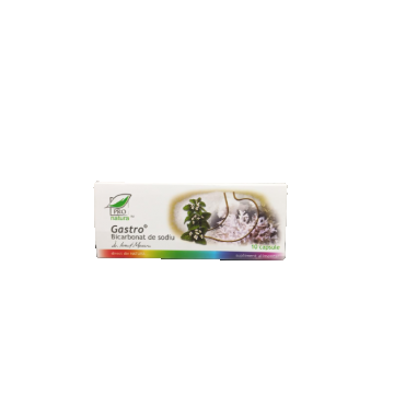 Gastro bicarbonat de sodiu, 10 capsule, Pro Natura Gastro bicarbonat de sodiu, 10 capsule, Pro Natura