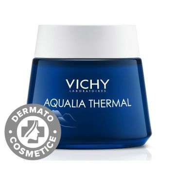 Gel-crema spa noapte hranitor efect anti-oboseala Aqualia Thermal, 75ml, Vichy