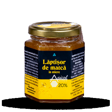 Laptisor de matca in miere 20%, 200ml, Apicol Science