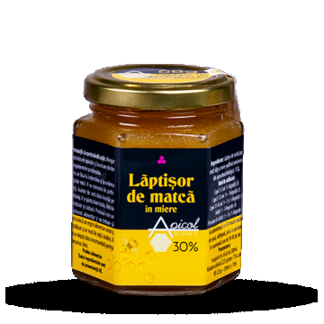 Laptisor de matca in miere 30%, 200ml, Apicol Scinece