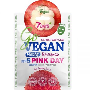 Masca de fata Go Vegan Friday Pink Day, 25g, 7 Days