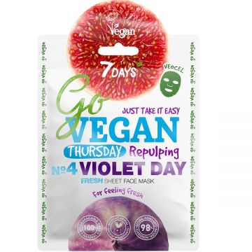 Masca de fata Go Vegan Thursday Violet Day, 25g, 7 Days