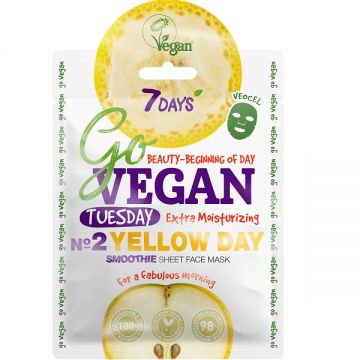 Masca de fata Go Vegan Tuesday Yellow Day, 25g, 7 Days