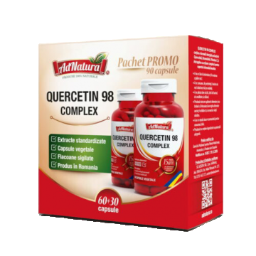 Pachet Complex Quercetin 98, 60 + 30 capsule, AdNatura