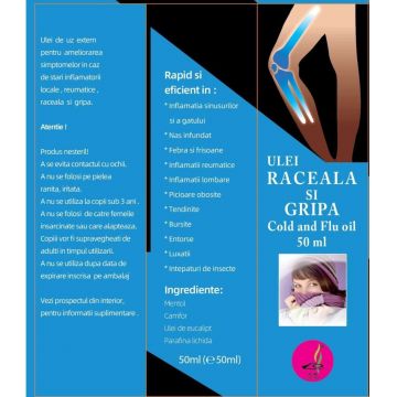 Ulei antireumatic Raceala si Gripa, 50ml, Naturalia Diet