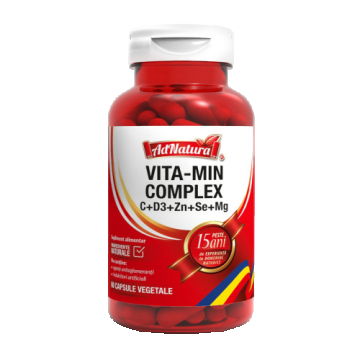 VITA-MIN Complex C+D3+Zn+Se+Mg, 60 capsule, AdNatura