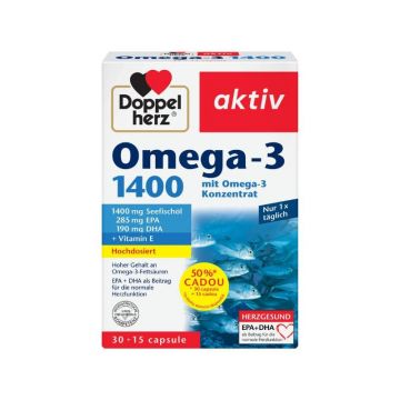 Aktiv Omega 3 1400 mg, 30 + 15 capsule, Doppelherz