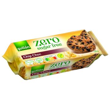 Biscuiti fara zahar Chip Choco, 125g, Gullon