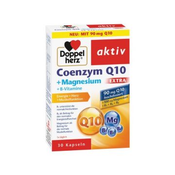 Coenzima Q10 Extra, Magneziu si complex de vitamina B, 30 capsule, Doppelherz