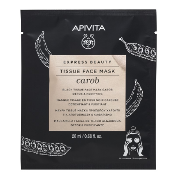 Masca servetel Carob Detox Express, 20 ml, Apivita