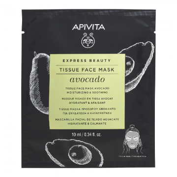 Masca servetel pentru hidratare cu extract de avocado Express, 10 ml, Apivita