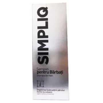 Simpliq sampon pentru barbati impotriva incaruntirii parului inchis la culoare 150ml