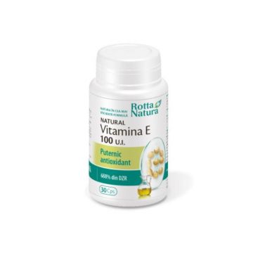 Vitamina E naturala 100 U.I., 30 capsule, Rotta Natura