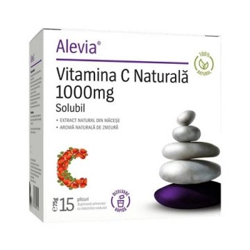 Alevia Vitamina C naturala solubila 1000mg - 15 plicuri
