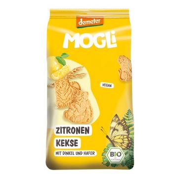 Biscuiti cu lamaie Bio, 125g, Mogli