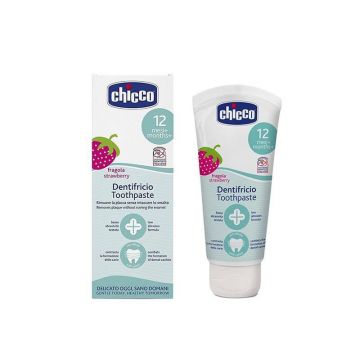 CHICCO Pasta de dinti gust capsuni, 50 ml CHICCO Pasta de dinti gust capsuni, 50 ml