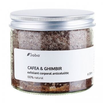 Exfoliant anticelulitic cu cafea si ghimbir Sabio, 250 ml (Concentratie: Exfoliant, Gramaj: 250 ml)