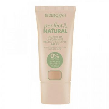 Fond de ten Deborah Perfect & Natural SPF 15, 30 ml (Nuanta fond de ten: 00 Ivory)