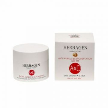 herbagen crema antirid+depigmentare extract din melc 50g